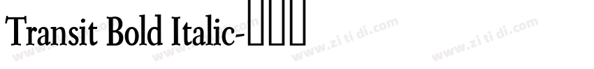 Transit Bold Italic字体转换